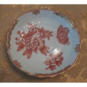 Herend Queen Victoria Fortuna Rust Flat Cup Replacement Saucer 1726 VBOH